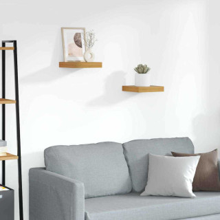 Seinariiul ladustamisega 2 pcs Pruun 23 x 23,5 x 4 cm Tehispuit