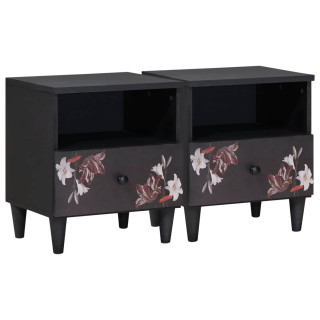 Öökapp sahtliga 2 pcs Pruun 40 x 33 x 46 cm Tugev mango puu