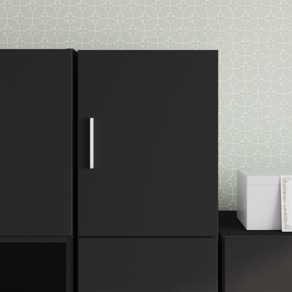 Настенный шкаф, черный, 30 x 42,5 x 40 см, искусственное дерево