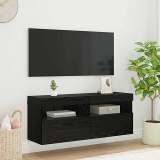 TV Seina Kapp Must tamm 100 x 30 x 40 cm Tehispuit