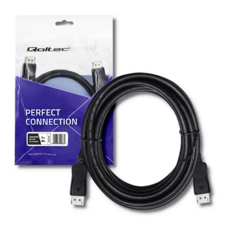 Qoltec DisplayPort v1.3 male | DisplayPort v1.3 male | 8K | 3m