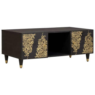 Kohvilaud Must 100 x 54 x 40 cm Tugev mango puu