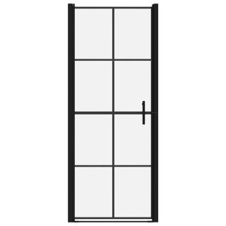 dušinurga uksed, karastatud klaas, 81 x 195 cm, must