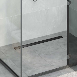 Dushi äravool 2-in-1 koos 360° sifooniga Must 80 cm