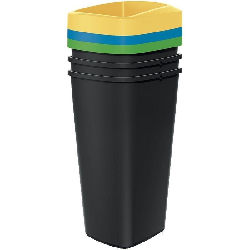 GARBAGE BINS 3X25 L COMPACTA Q SORTIBOX COLOR