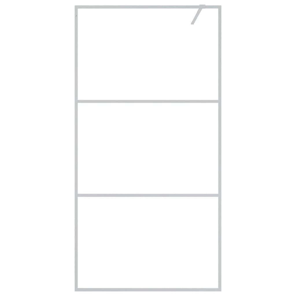 Душевая стенка, серебристая, 100 x 195 см, прозрачное ESG-стекло