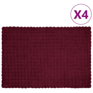 Valejõhvikaristu tekk 4 pcs Bordeaux punane 150 x 220 cm
