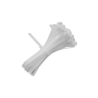 Qoltec Reusable Self-locking cable tie | 7.2*250 mm | Nylon UV | White