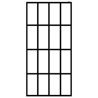 dušinurga sein, matt karastatud klaas, 100 x 195 cm