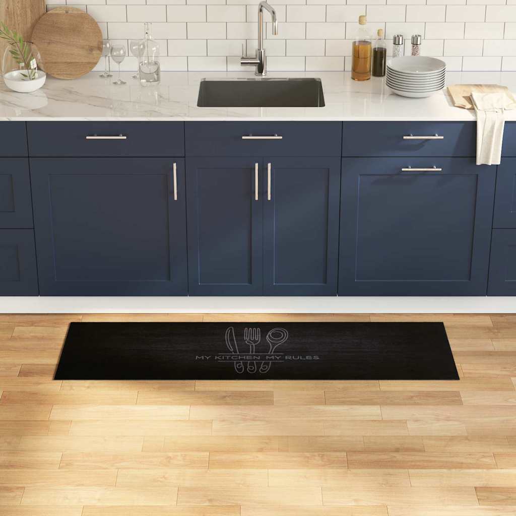 Köögivaip Must 150 x 45 cm Samet