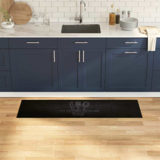 Köögivaip Must 150 x 45 cm Samet