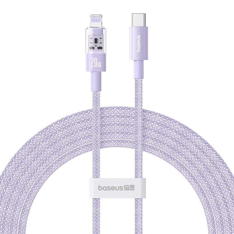 Baseus Gem USB C-IP Cable 20W 2m (Purple)
