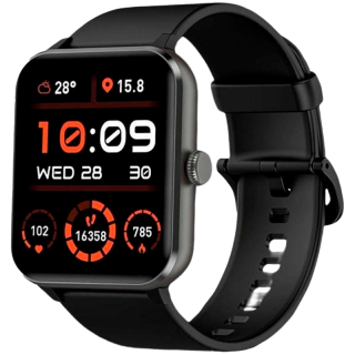 Blackview R50, 1.85-inch TFT HD, 350mAh Battery, 24-hour SpO2 Detection + Heart Rate Monitoring, Calls and SMS notification, Black