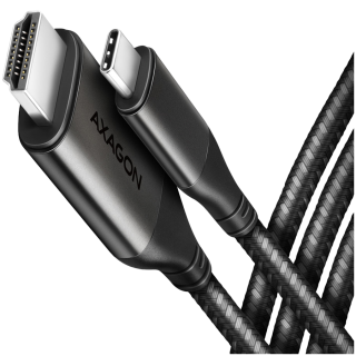 Адаптер AXAGON RVC-HI2MC USB-C -> HDMI 2.0, 4K/60Hz, алюминиевый, кабель 1,8 м