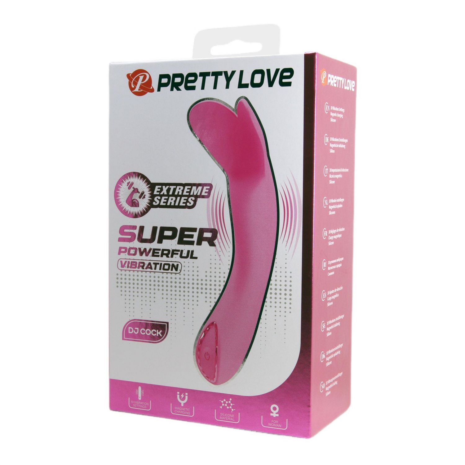 PRETTY LOVE - DJ COCK, 10 vibration functions, Magnetic USB charging