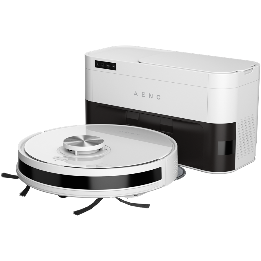 Робот-пылесос с контейнером для пыли, белый, 2-в-1, мощность 4000 Па, батарея 3200 мАч