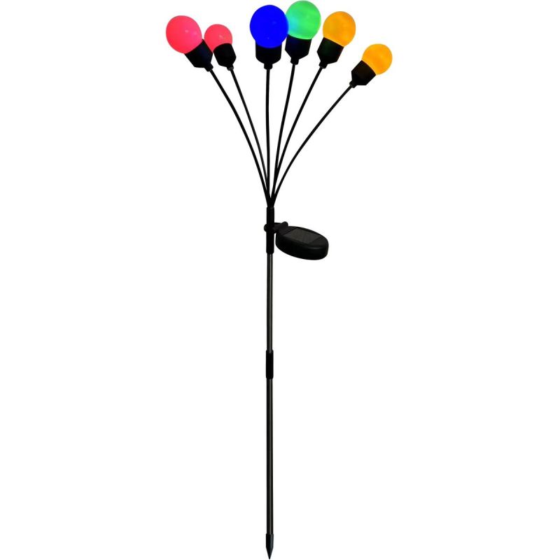 SOLAR LAMP DANCING IN THE WIND, COLORFUL BALLS, 6 LEDS, 75CM XXL