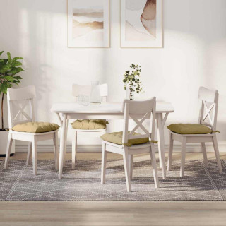 Istumispatjad 4 pcs Hall roheline 40 x 40 x 6 cm Korter kangas