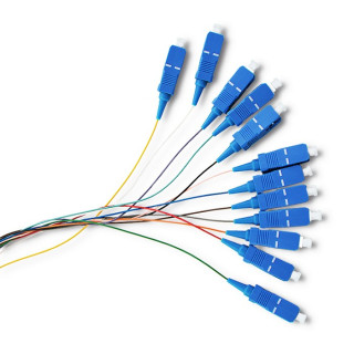 Qoltec 12 x Pigtail fiber optic LC/APC | Singlemode | G657A2 | 2m