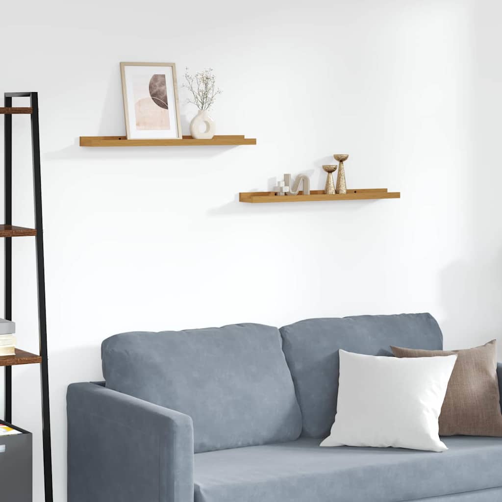 Seinariiul riiuliga 2 pcs Beež 60 x 9 x 3 cm Tehispuit