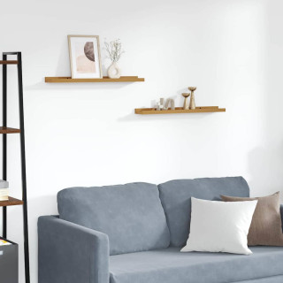 Seinariiul riiuliga 2 pcs Beež 60 x 9 x 3 cm Tehispuit