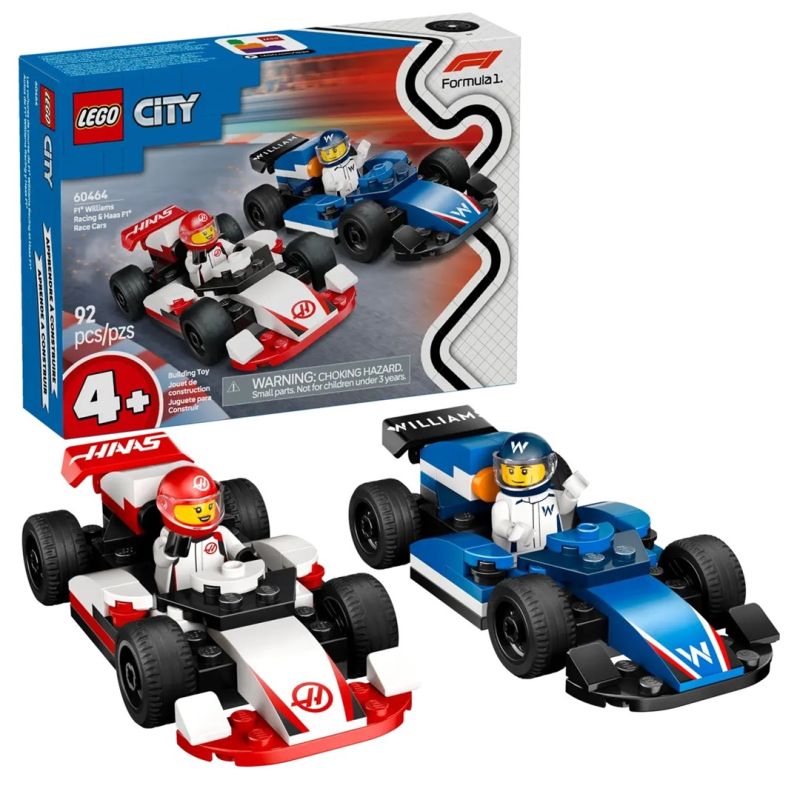 LEGO CITY 60464 F1 Williams Racing and Haas F1 cars