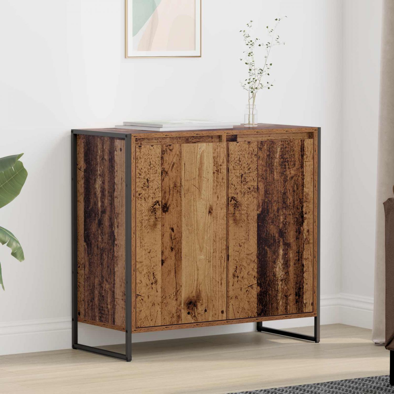 Kõrvalkapp Vana puit 79 x 36 x 75 cm Tehispuit