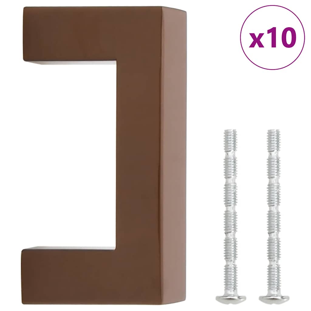 kapi käepidemed 10 tk, pronks, 64 mm, roostevaba teras