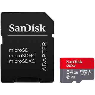 Карта памяти SanDisk Ultra microSDXC 64GB + SD адаптер 140MB/s A1 Class 10 UHS-I - Imaging Packaging