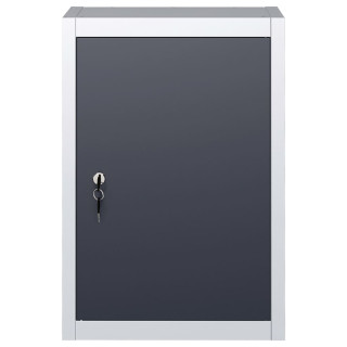 seina tööriistakapp, tööstuslik, metall, hall ja must