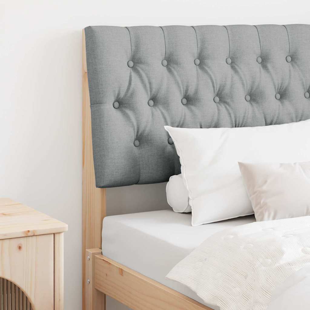 Polsterdatud voodiots Helehall 90 cm Tahke mänd