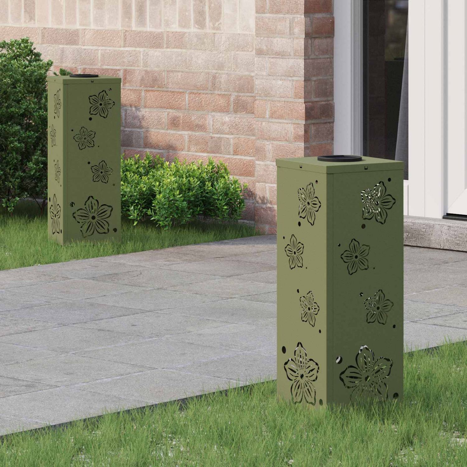 Päikese LED käigutee tuli 2 pcs Küpset roheline