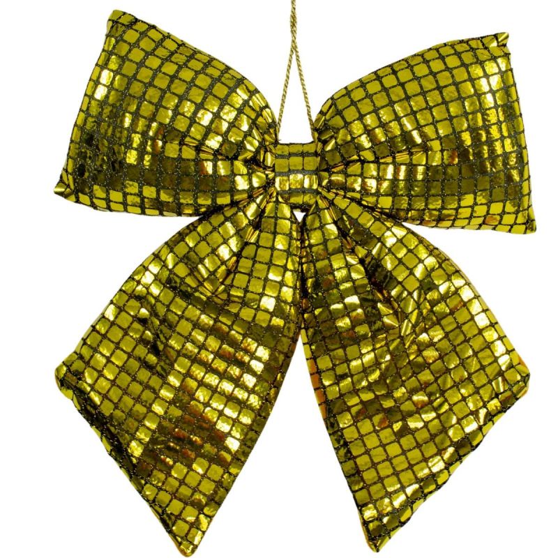 DECORATIVE GOLD BOW 39x50CM MICA