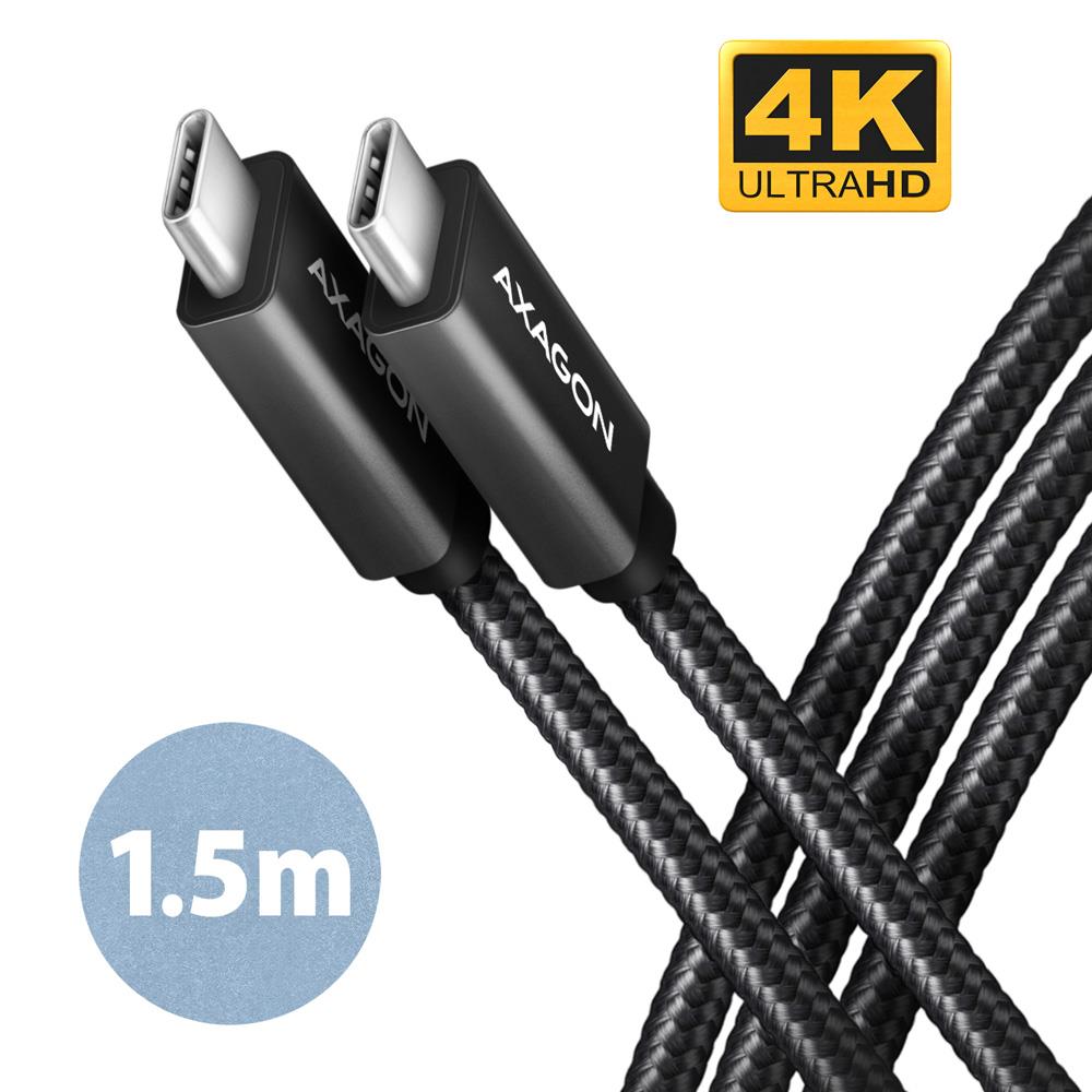 Кабель AXAGON USB-C to USB-C 1.5м 100Вт/Черный (BUCM32-CM15AB)