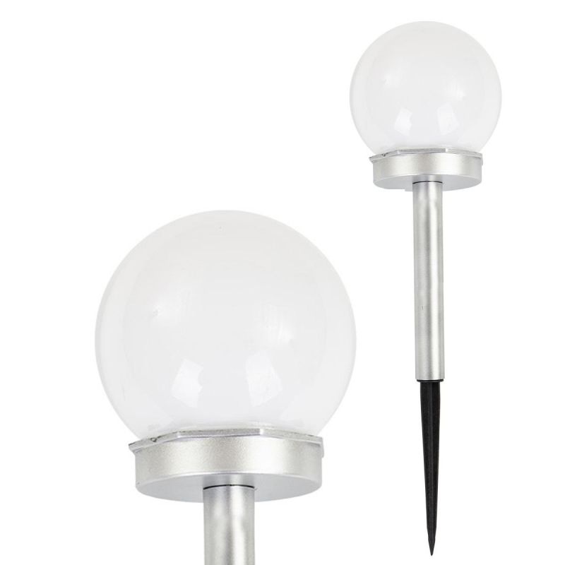 SOLAR LAMP MILK GLOBE 10x35CM