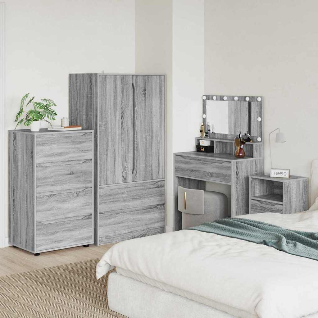 Ladustamiskapid 2 pcs Hall Sonoma 60 x 48 x 105 cm Tehispuit