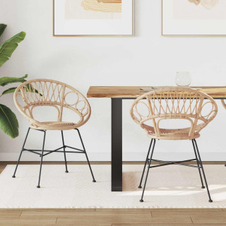 Söögitool 2 pcs Neutraalne 65 x 55,5 x 81 cm Viinapuu ja raud