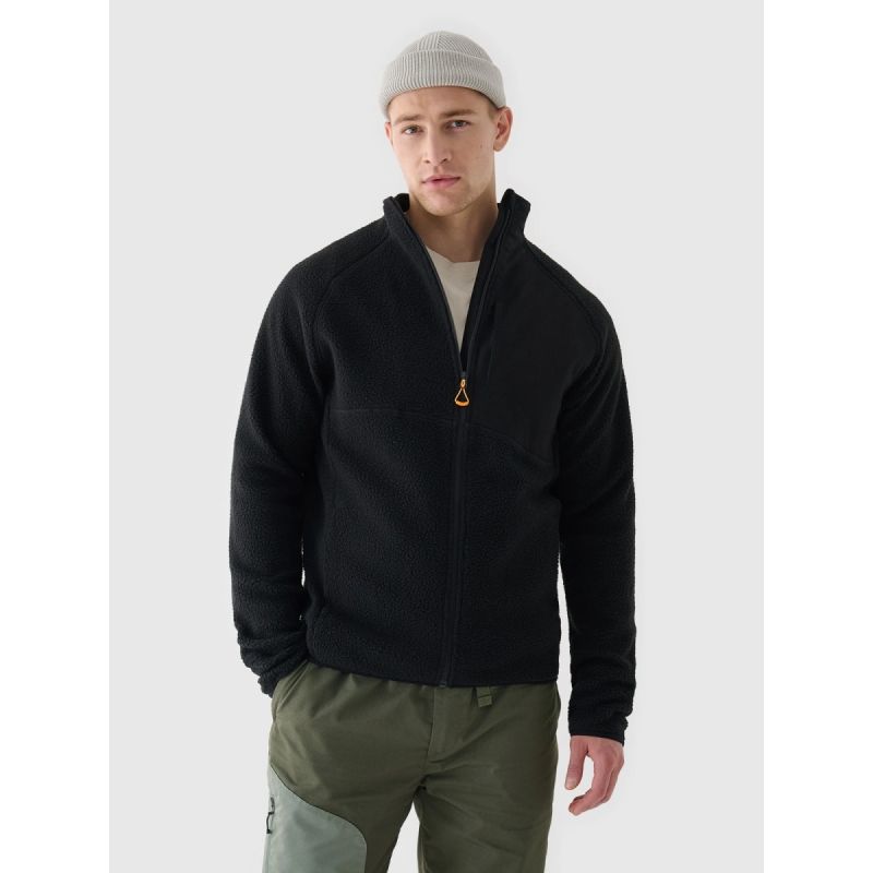 Men's sherpa fleece with stand-up collar 4F 4FRAW24TFLEM360-20S