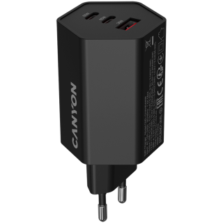CANYON HEXAGON 65 GaN 65W Зарядное устройство 2xPD 1xQC EU Black