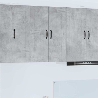 Seinakapp kööki riiuliga Betoonhall 60 x 31 x 80 cm Tehispuit