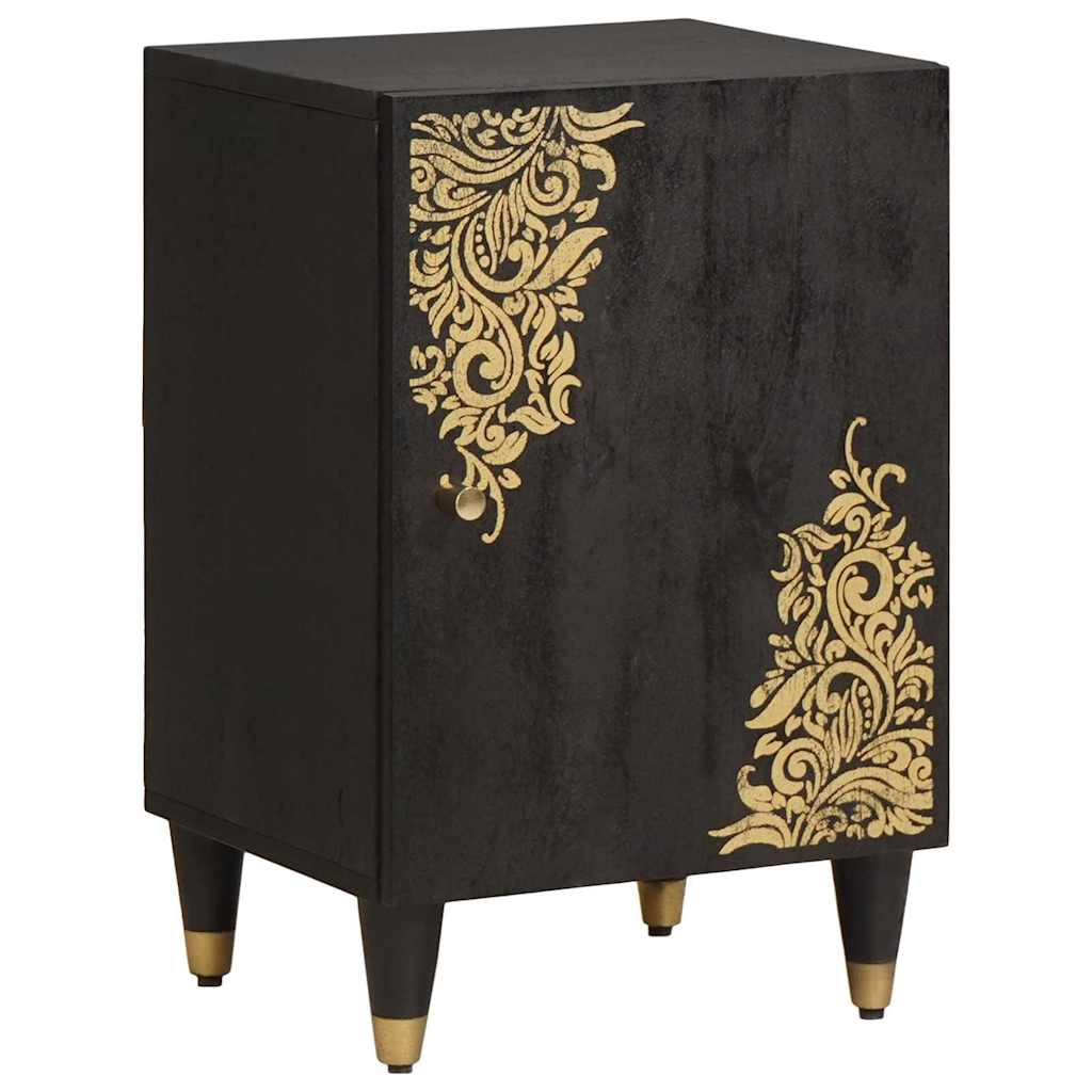 Vannitoa kapp uksega Must 38 x 33 x 58 cm Tugev mango puu