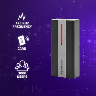 Qoltec Proximity RFID card and key fob reader | EM | Mifare | card | key ring | ABS