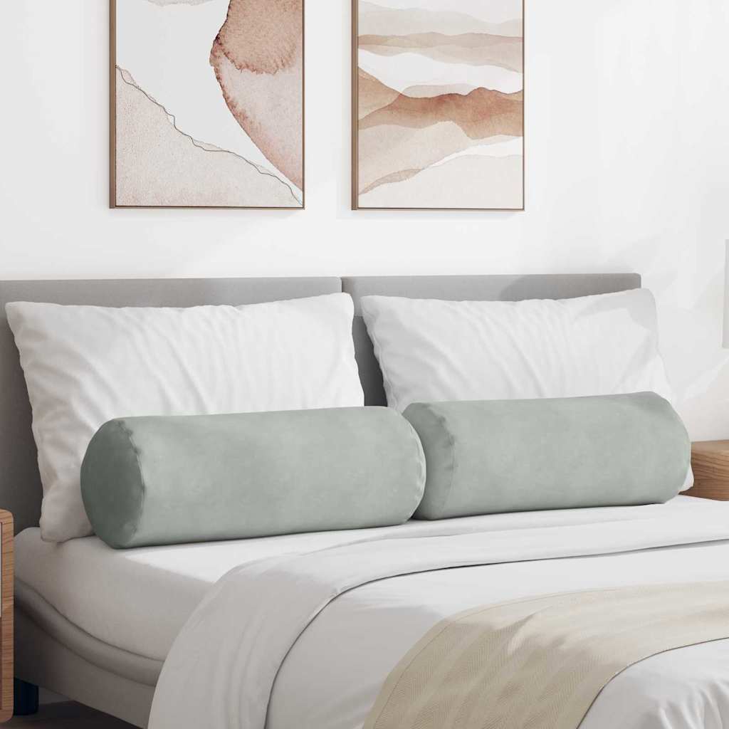 Padjad 2 pcs Helehall Ø 25 x 70 cm Korter kangas