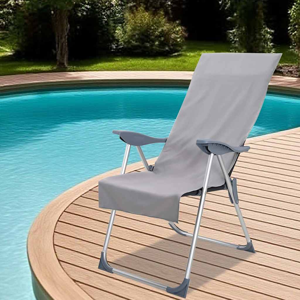 Välis Tooli Rätikud 2 pcs Tumehall 130 x 60 cm