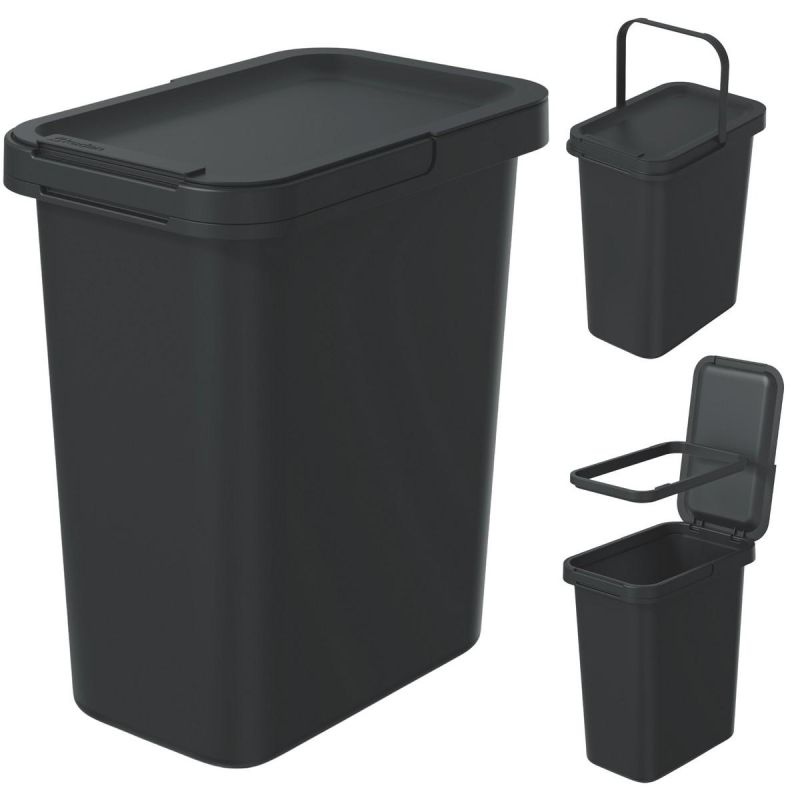 WASTE BIN 12 L SYSTEMA SORTIBOX BLACK RECYCLING
