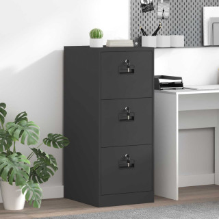 Failikapp sahtliga Must 44 x 50 x 106.5 cm Külmvalsitud teras