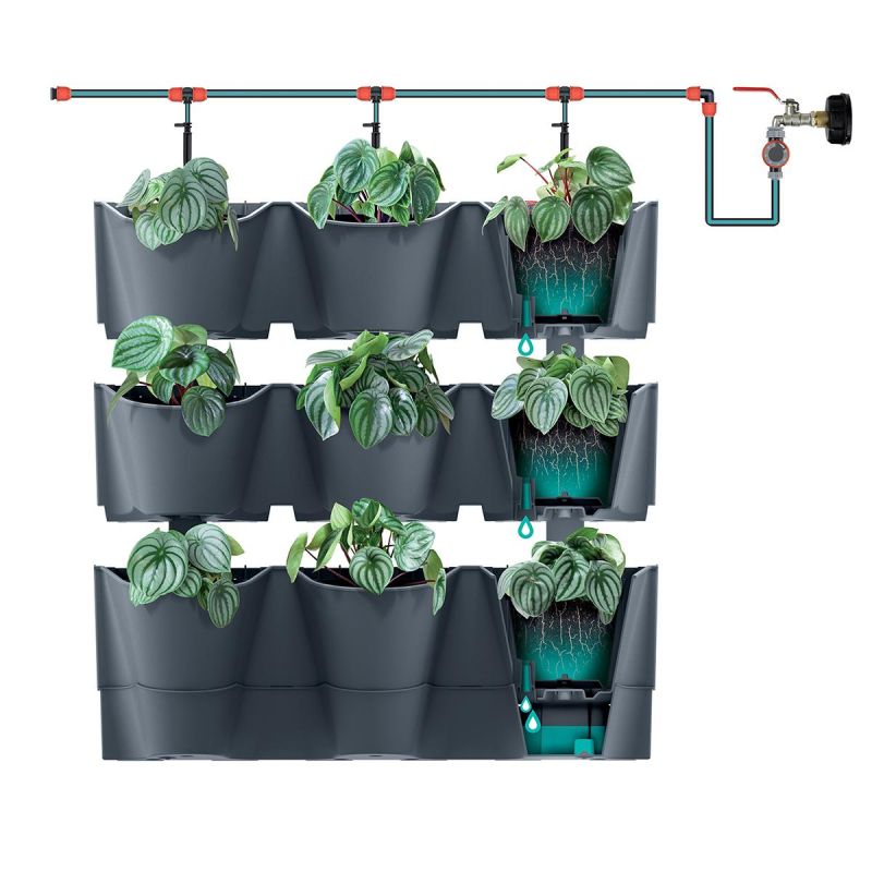 VERTICAL GARDEN FLOWER BED HANGING ANTHRACITE