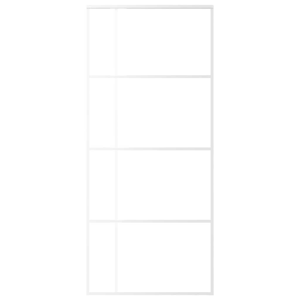 liuguks, matt ESG-klaas ja alumiinium, 90 x 205 cm, valge