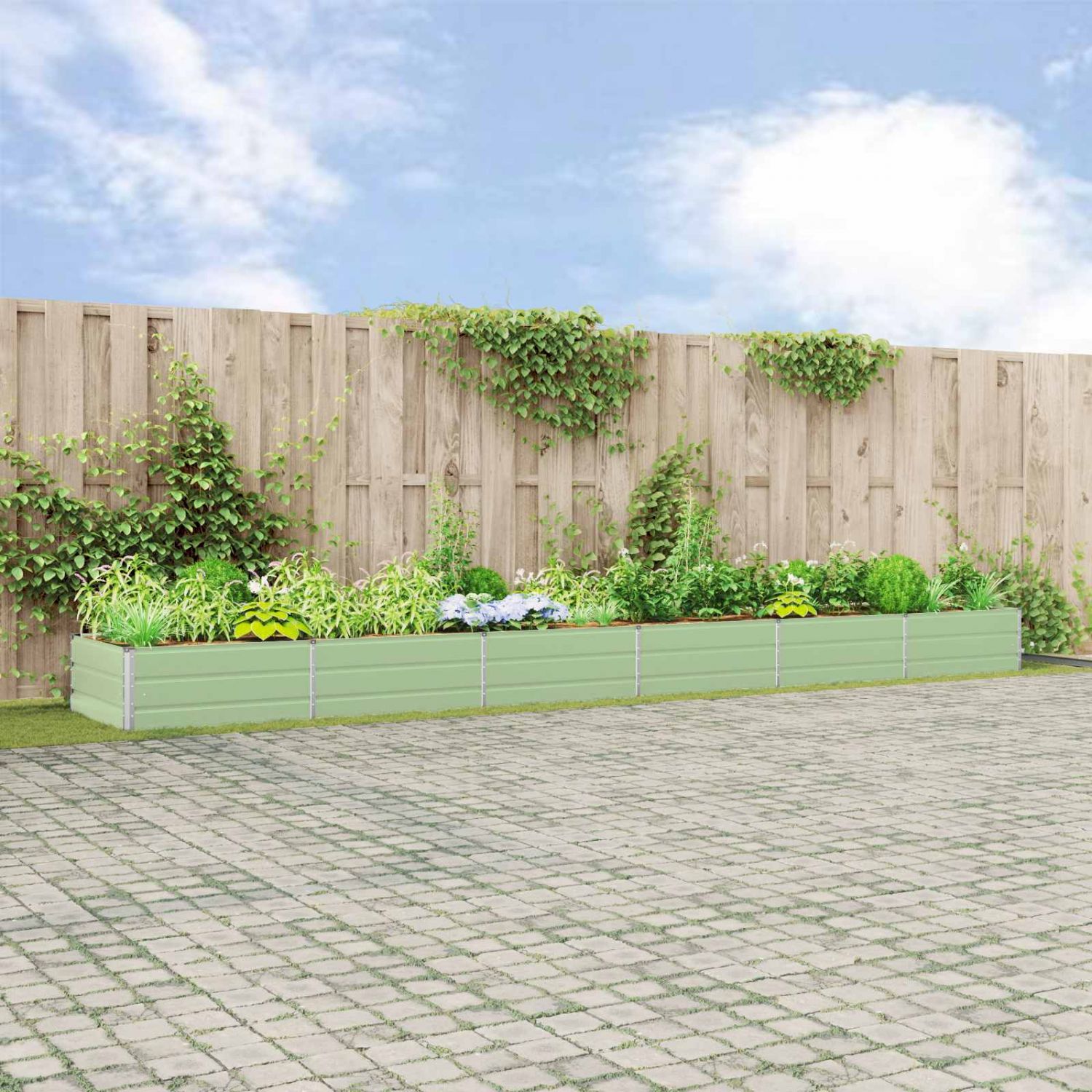 Taimekast Pastellroheline 195 x 100 x 45 cm Tsinkteras