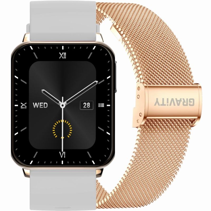 Smartwatch Gravity Rose Gold Gray 2 Straps GT17-4